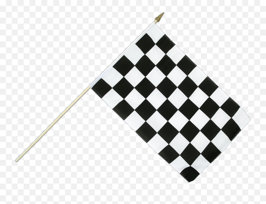 Checkered Hand Waving Flag 12x18 - Winning Flag Full Size Monster Truck Flag Png Emoji,Waving Flag Png