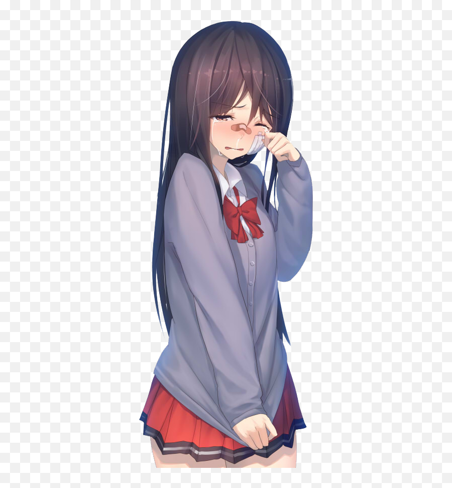Download Hd Anime Girl Crying Anime People Depressed - Ultimate Bully Danganronpa Emoji,Anime Girls Png
