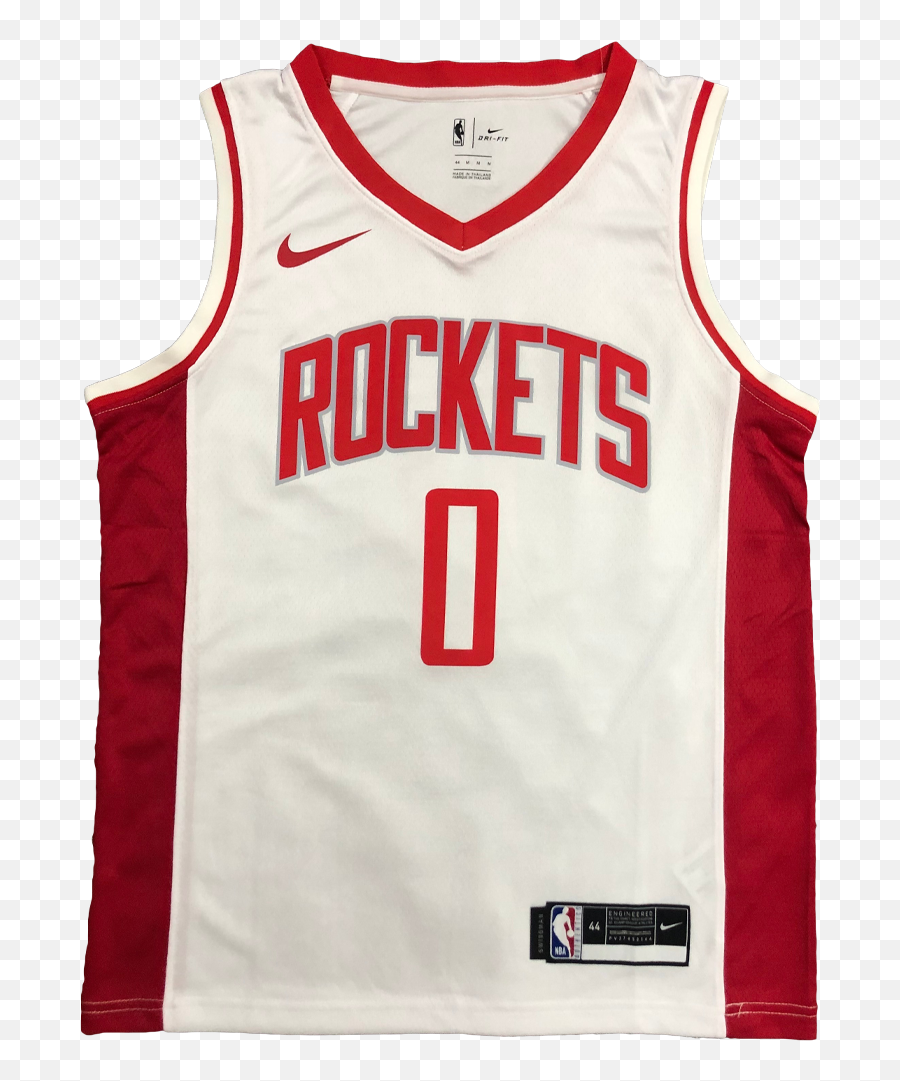Houston Rockets Russell Westbrook 0 Nike White Swingman Nba Emoji,Russell Westbrook Transparent