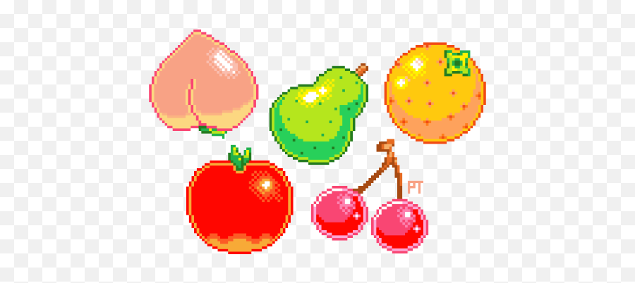 Aesthetic Png Pngs Pixel Pixelart Fruit Sticker By Emoji,Apple Logo Pixel Art