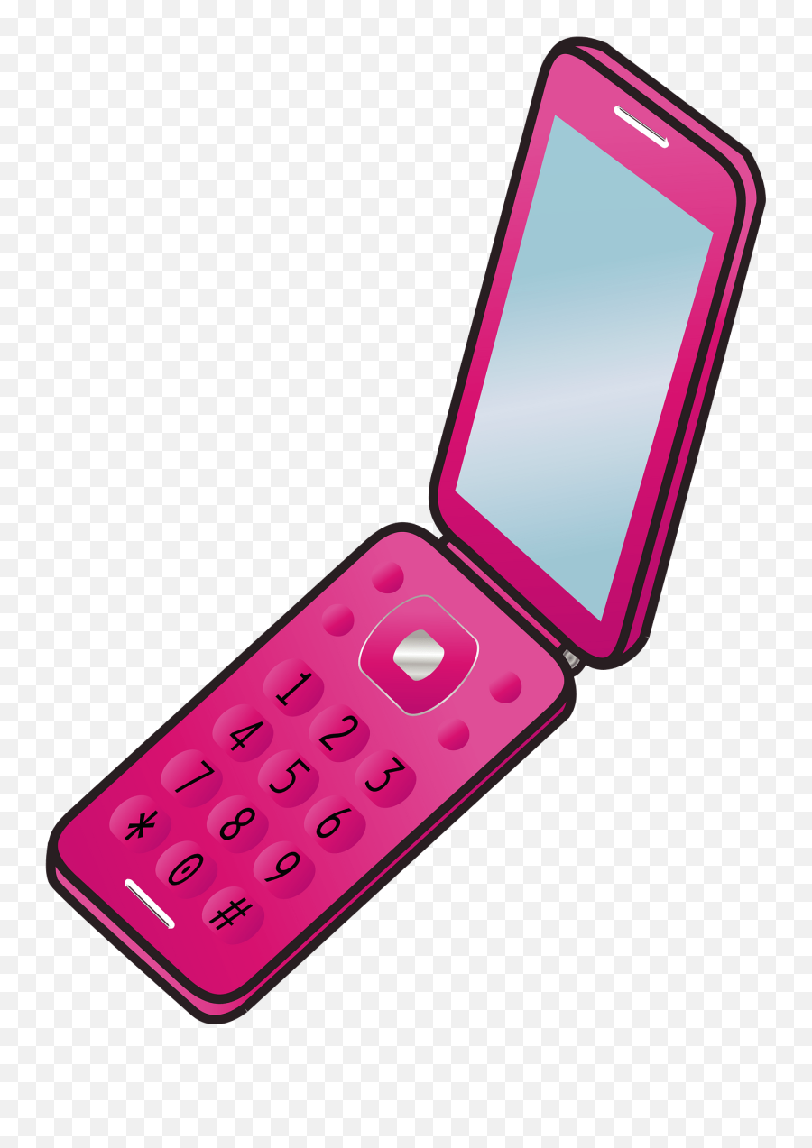 Mobile Phone Clipart Free Download Transparent Png - Pink Phone Clipart Emoji,Phone Clipart