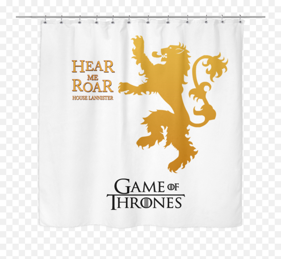 Download Game Of Thrones Shower Curtain House Lannister Hear Emoji,Game Of Thrones Lannister Logo