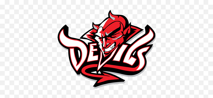 Red Devil Logo - Transparent Devil Logo Png Emoji,Devil Logo