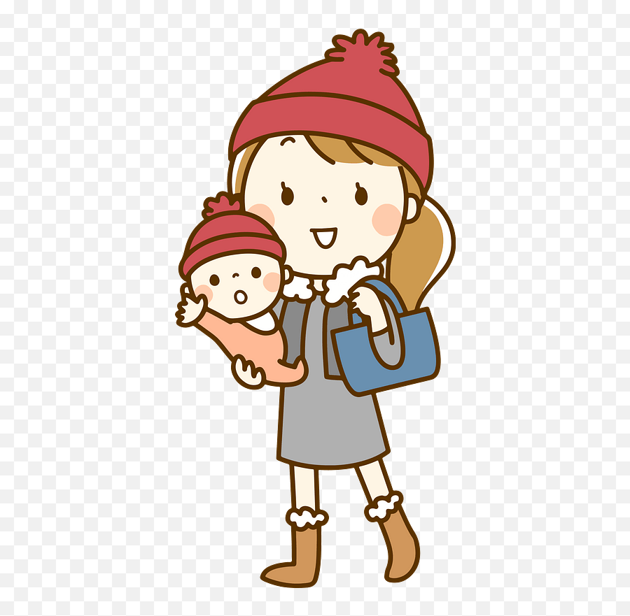 Mother And Baby Are Outside Clipart Emoji,Outside Clipart