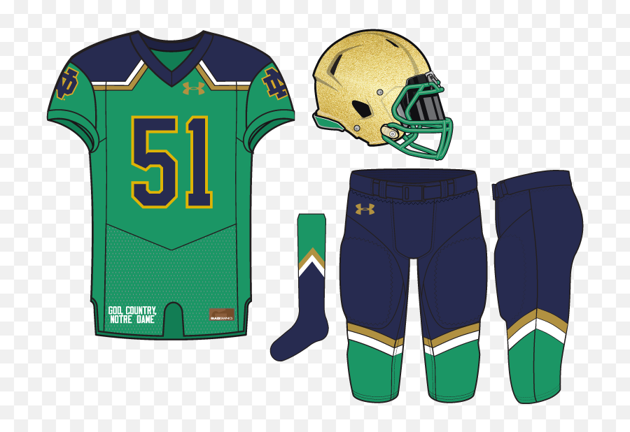 Notre Dame Football Uniform Concept - Notre Dame 2017 Football Uniforms Emoji,Notre Dame Football Logo