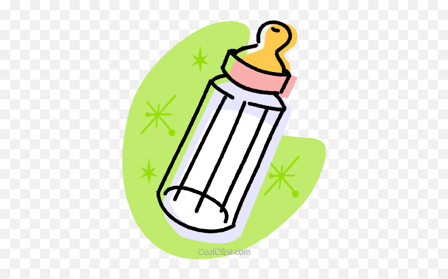 Baby Bottle Royalty Free Vector Clip Art Illustration - Green Baby Bottle Cartoon Emoji,Baby Bottle Clipart