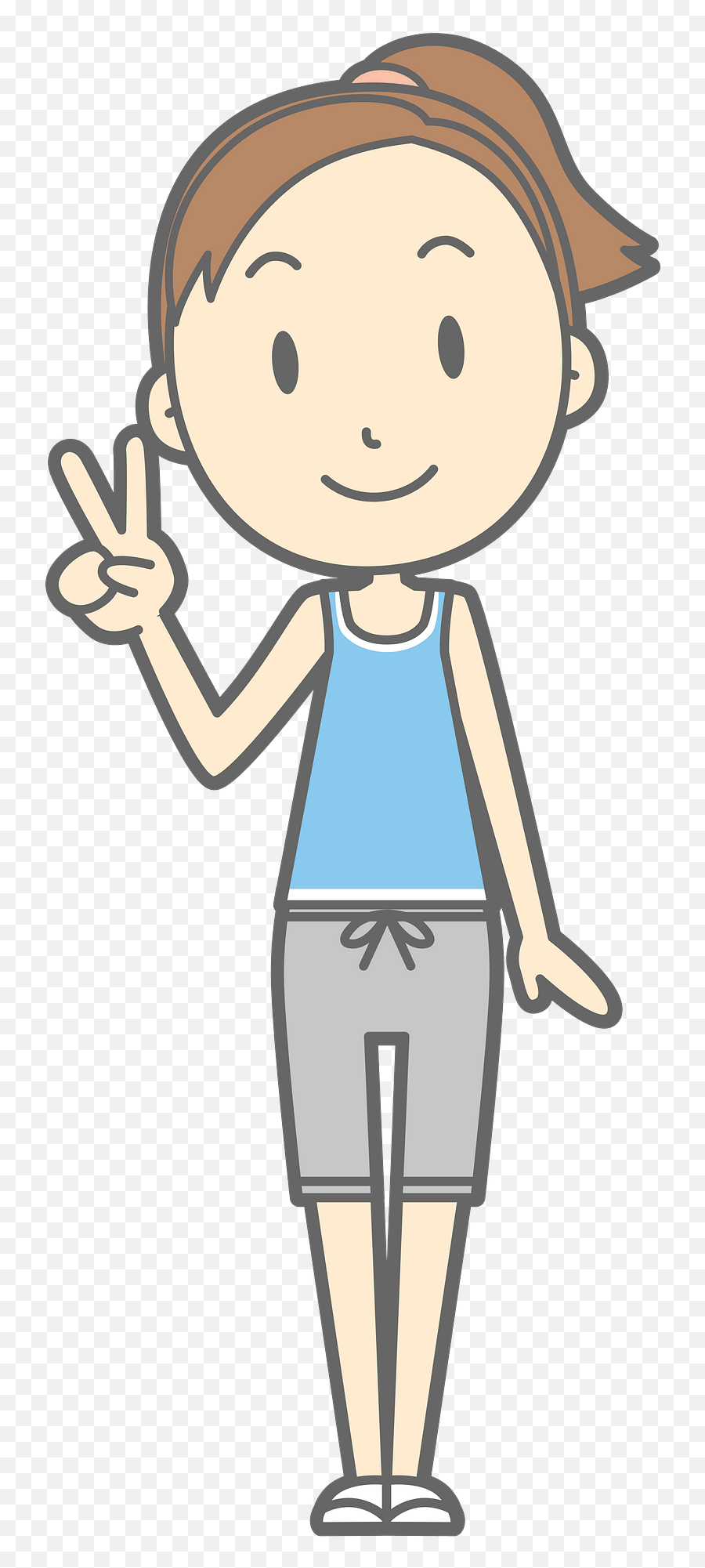 Woman Is Giving V Sign Clipart - Woman With A Baby Clipart Emoji,V Clipart