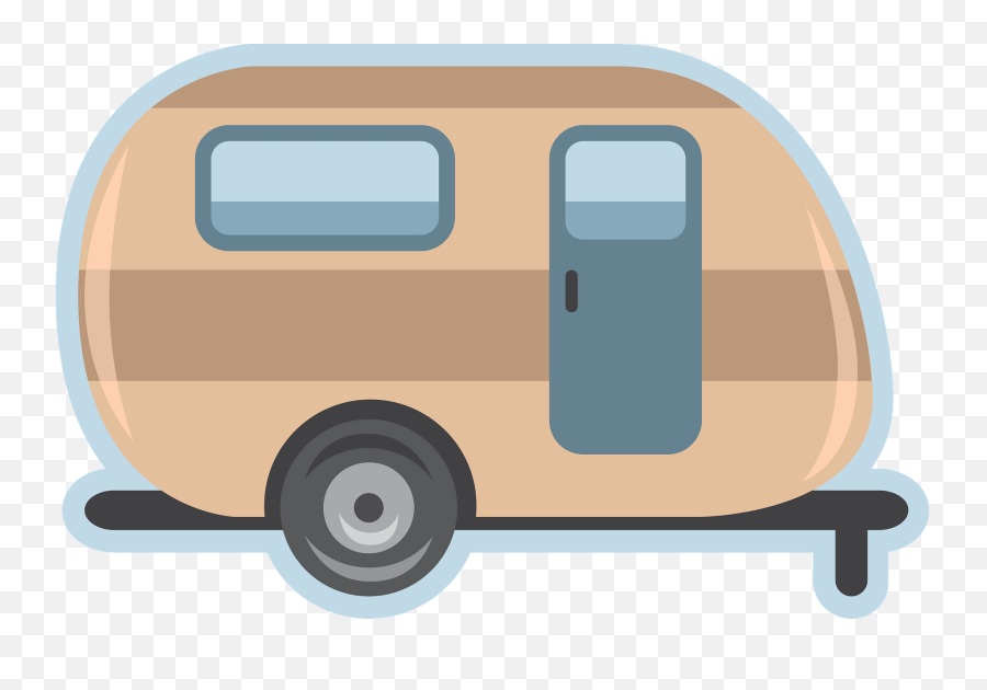 Camping Trailer Clipart - Commercial Vehicle Emoji,Trailer Clipart