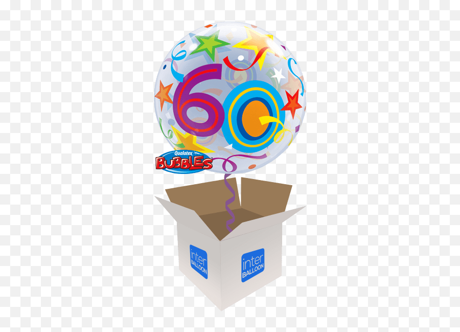 Brilliant Stars 60 Bubble - Qualatex Bubbles Emoji,60th Birthday Clipart