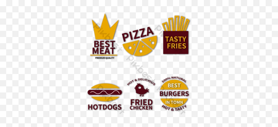 Fast Food Logos Templates Psd Free - Fast Food Logo Png Emoji,Fast Food Logos