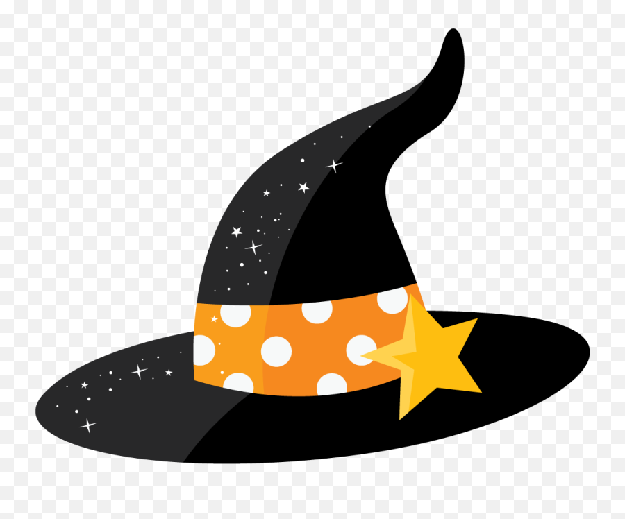Witch Hat Clipart Kawaii - Halloween Witch Hat Clip Art Transparent Background Witches Hat Clipart Emoji,Witch Hat Png