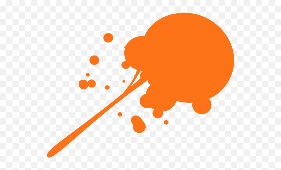 Orange Splat Cliparts - Orange Paint Drops Transparent Emoji,Splat Transparent
