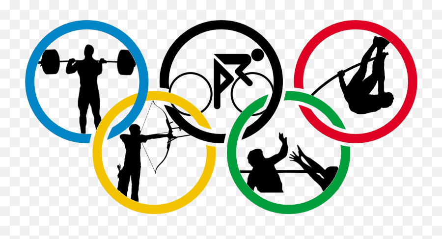 Silhouettes Of Athletes In Olympic Ring Free Image Download Emoji,Silhouettes Png