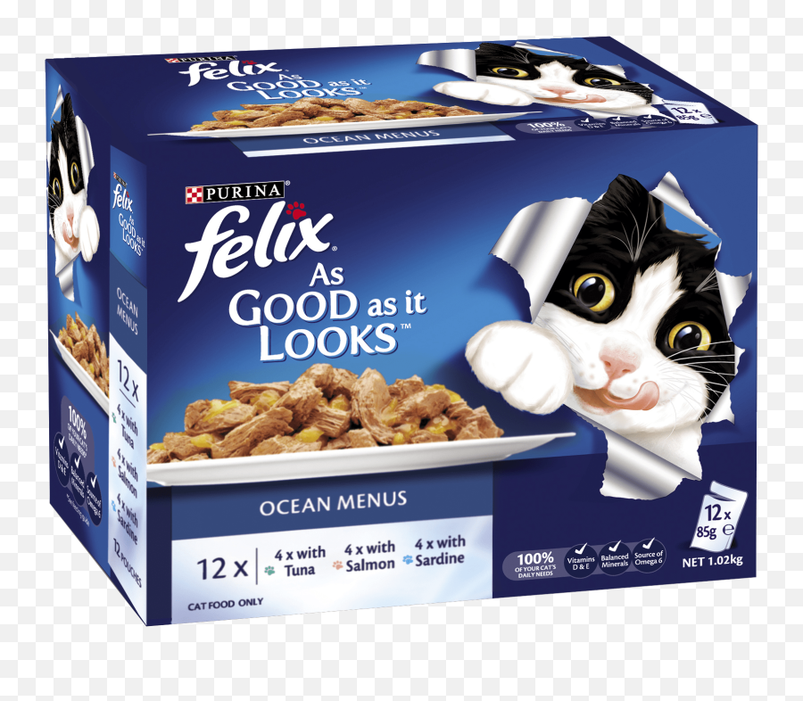 Felix Wet Cat Food Ocean Menu Emoji,Felix The Cat Png
