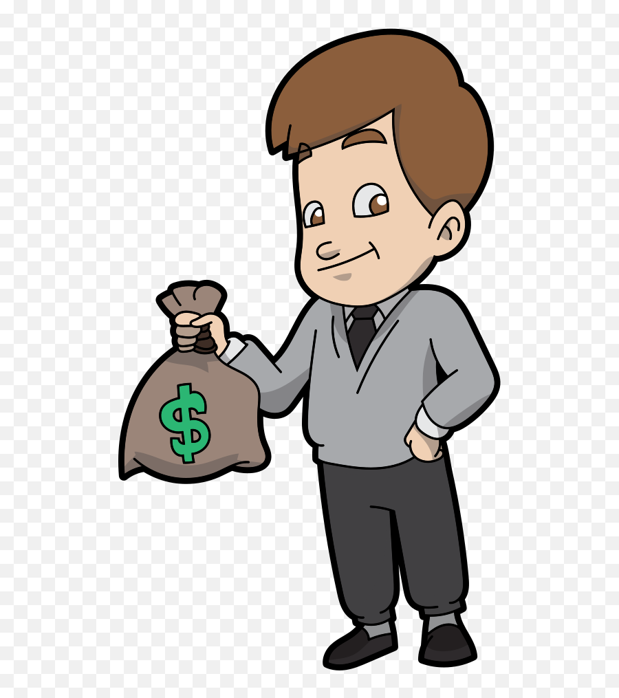 Fileproud Cartoon Man Carrying A Bag Of Moneysvg Emoji,Proud Clipart