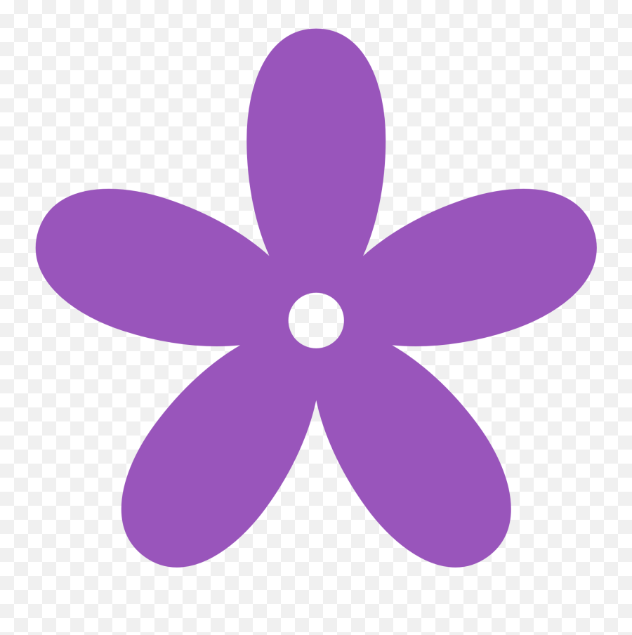 Purple Flower As A Picture For Clipart - Purple Flower Cartoon Emoji,Flower Border Clipart