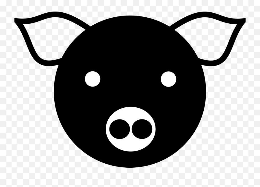 Pig Clipart Silhouette - Pig Clip Art Transparent Cartoon Pig Clip Art Emoji,Pig Clipart