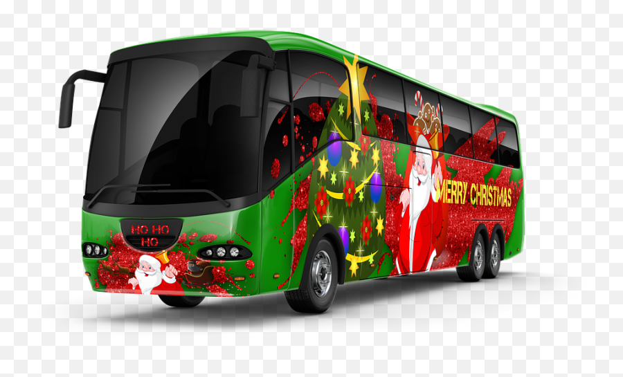Download Christmas Bus Transparent Png Image With No Emoji,Bus Transparent
