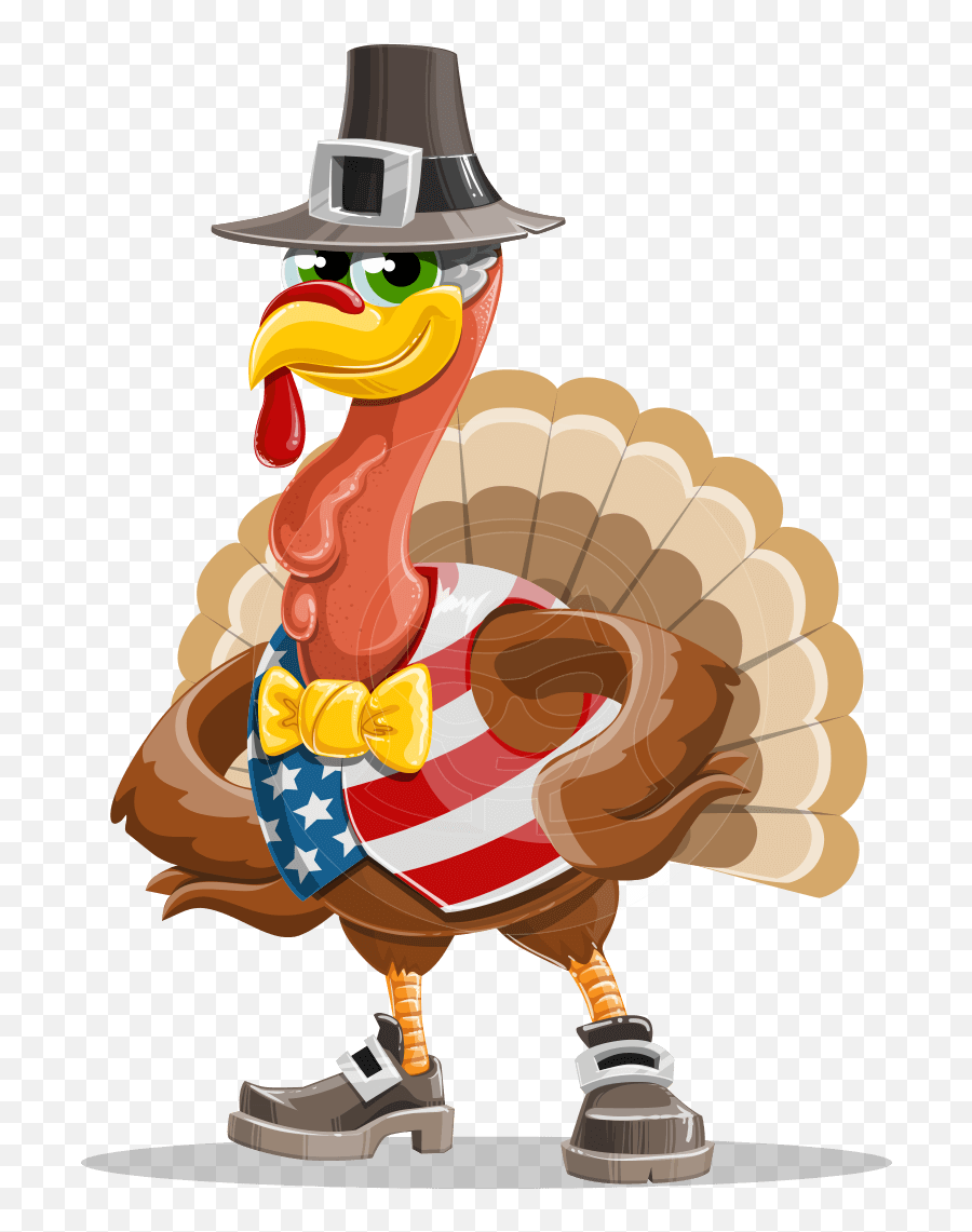 Download Free Png American Turkey Cartoon Vector Character Emoji,A.k.a.cartoon Logo