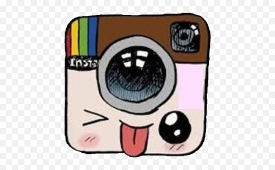 Sticker Cute Kawaii Instagram Sticker - Kawaii Girly Adorable Cute Emoji,Cute Instagram Logo