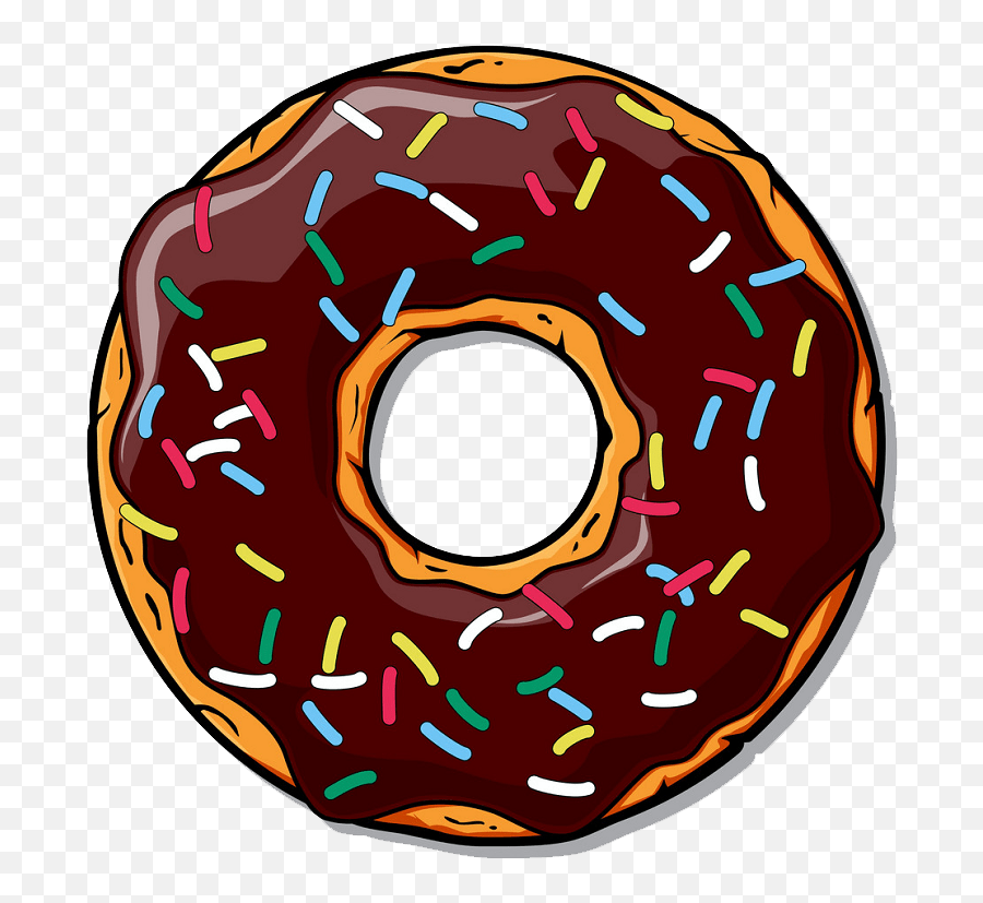 Donut Clipart Transparent 3 - Chocolate Donut Donut Cartoon Emoji,Donut Clipart