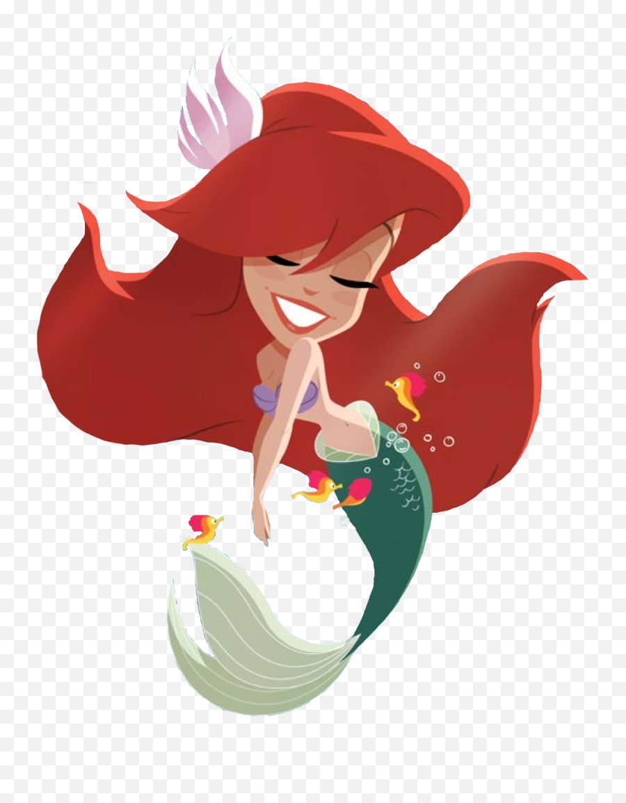 Mermaid Cute Ariel Disney Seahorse Beautifulfreetoedit - Little Mermaid Cute Emoji,Ariel Clipart