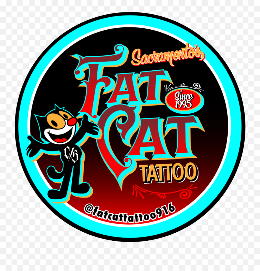 Fat Cat Tattoo - Language Emoji,Tattoo Logo