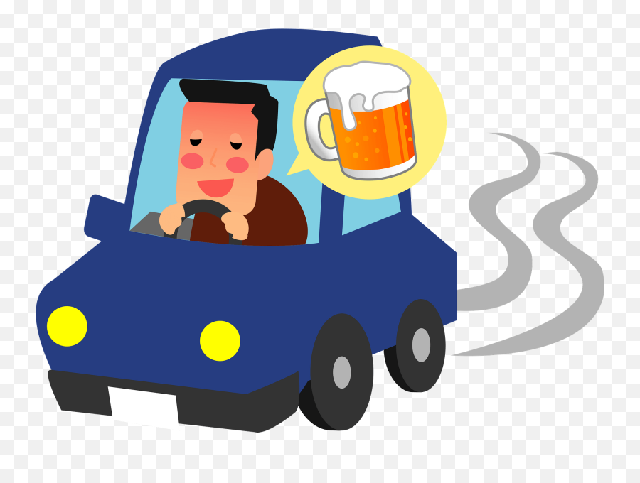 Man Is Driving While Drunk Clipart - Driving While Drunk Clipart Emoji,Driving Clipart