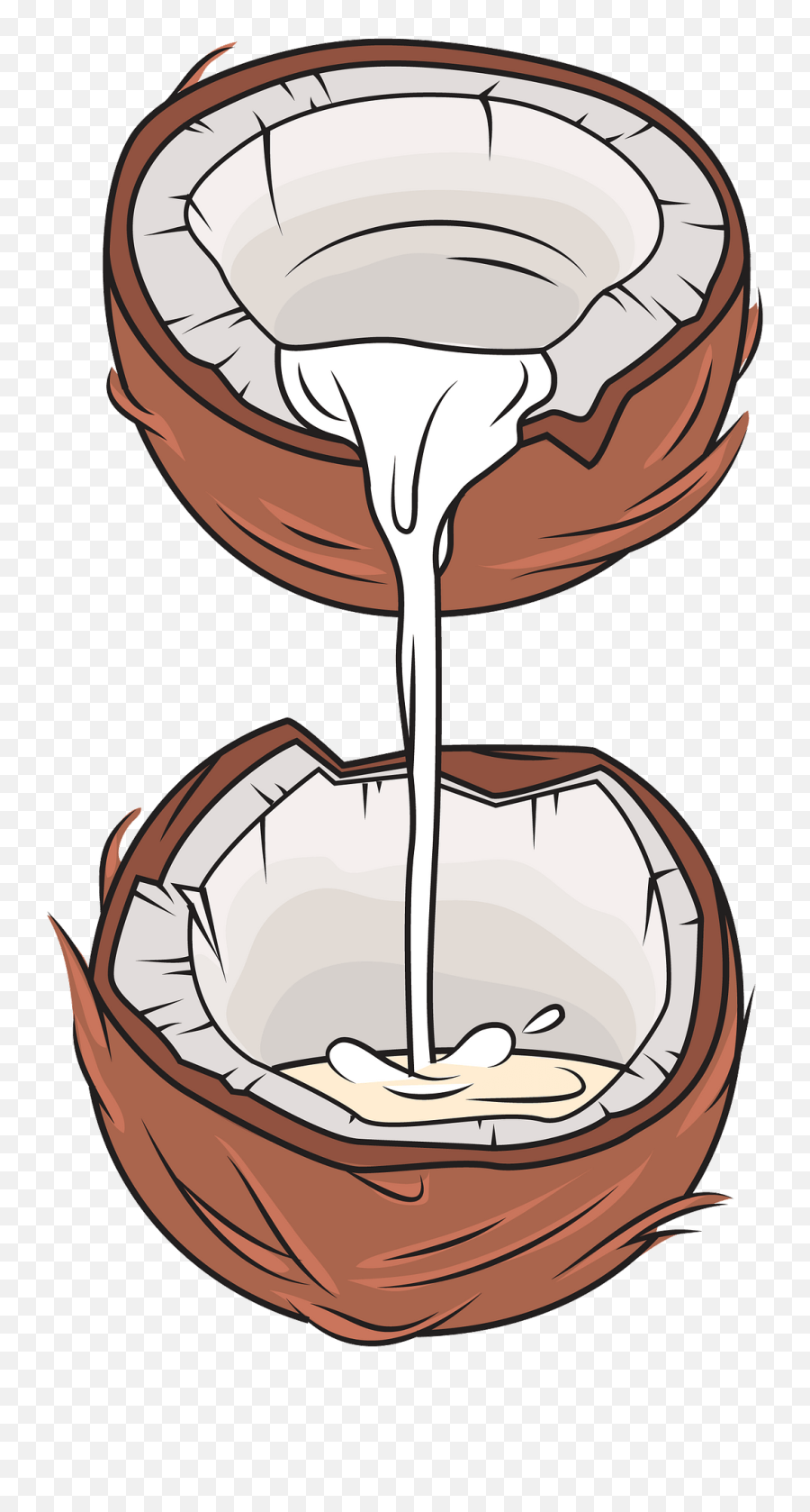 Clipart Coconut Milk Transparent - Cartoon Coconut Milk Clipart Emoji,Milk Clipart