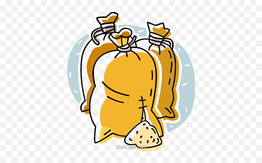 Bags Of Grain Royalty Free Vector Clip - Bags Of Grain Clipart Emoji,Grain Clipart