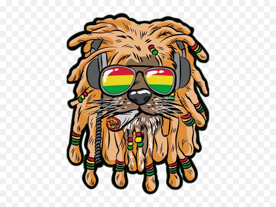Rasta Lion Png Image Transparent - Cannabis Emoji,Lion Transparent Background