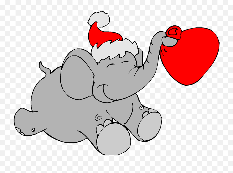Christmas Holiday Clip Art - Free Image On Pixabay Cartoon Christmas Elephant Emoji,Christmas Music Clipart