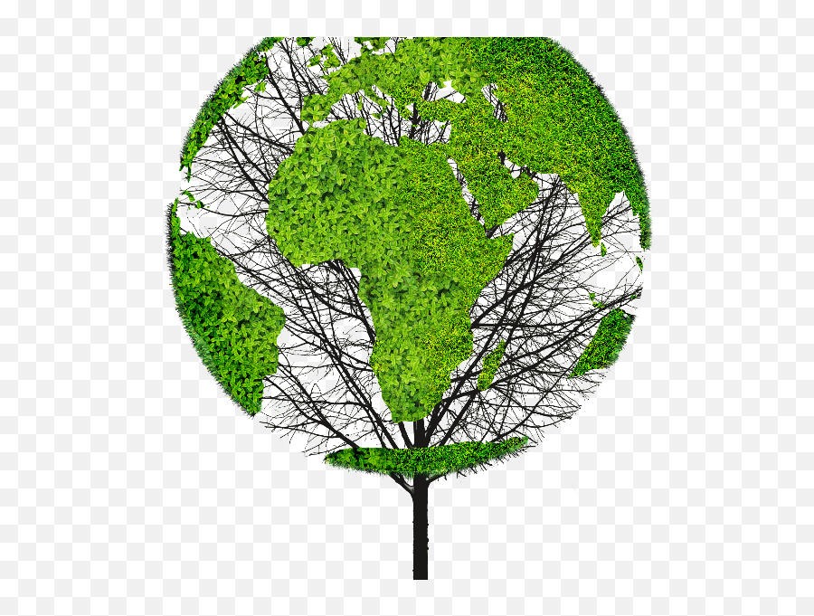 Earth World Map Green Tree Png Object Emoji,Tree Png