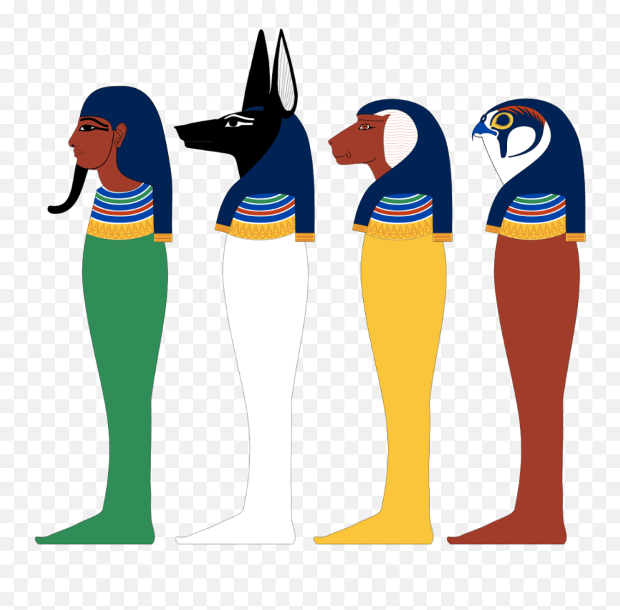 Egyptian Clipart Jar - Four Sons Of Horus Emoji,Egyptian Clipart