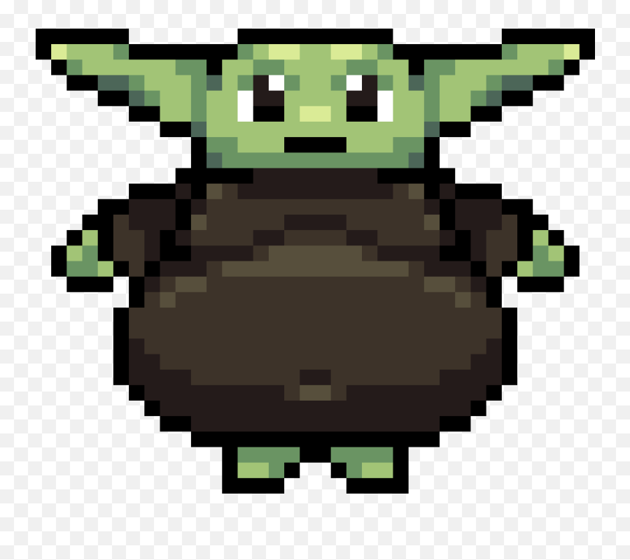 Pixilart - Fat Baby Yoda By Vinzenzius Little Machines Emoji,Baby Yoda Png