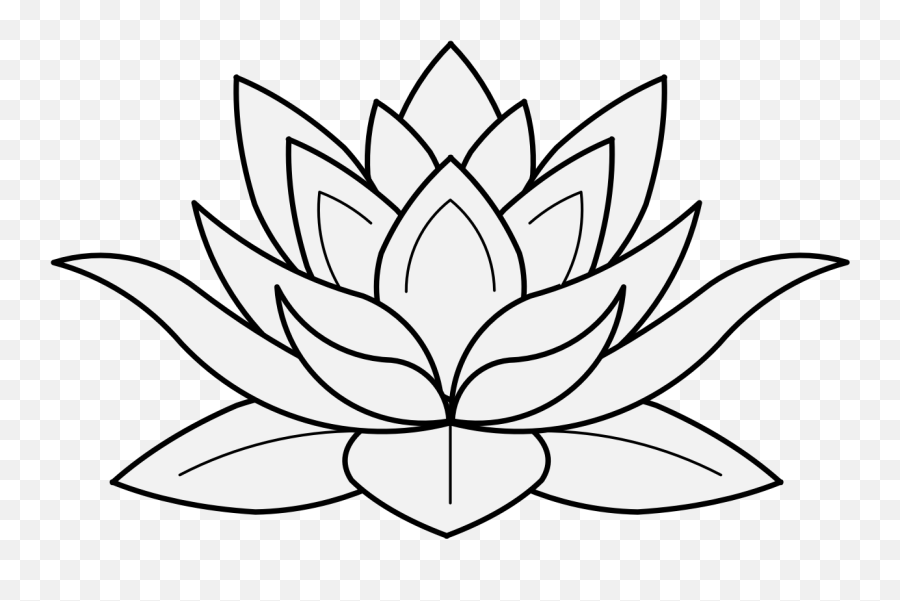 Lotus - Lotus Flower Drawing Transparent Background Emoji,Flower Drawing Png