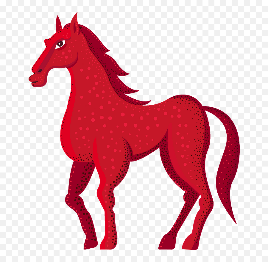 Red Horse Clipart - Red Horse Clipart Emoji,Horse Clipart