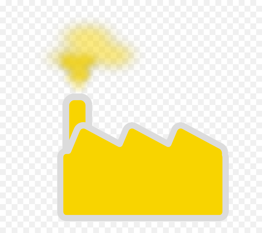 Building Factory Yellow - Free Vector Graphic On Pixabay Emoji,Yellow Smoke Png