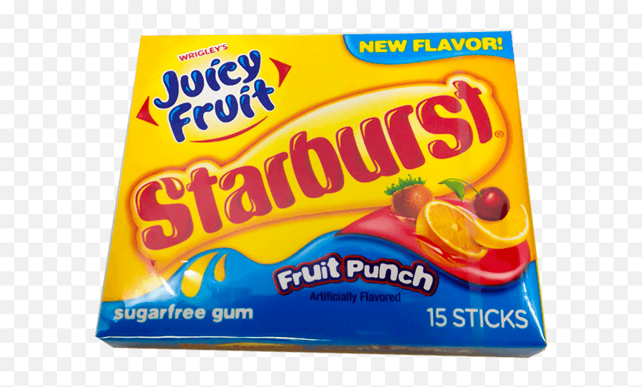 Download Hd Juicy Fruit 15 Stick Starburst Fruit Punch Gum Emoji,Starbursts Logo
