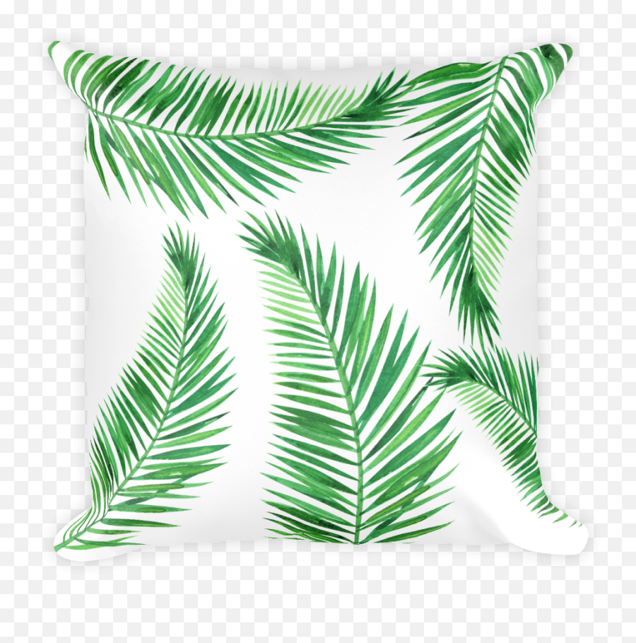 Palm Leaves Throw Pillow - Throw Pillow Transparent Decorative Emoji,Pillow Clipart