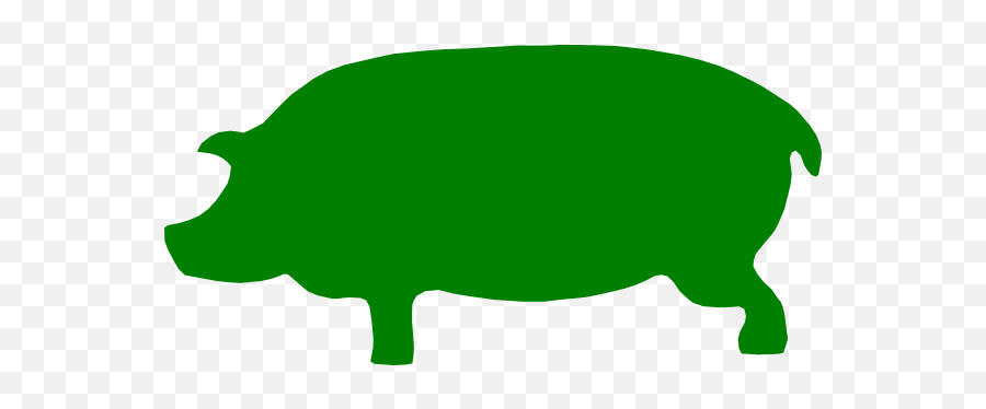 Green Pig Clip Art At Clkercom - Vector Clip Art Online Emoji,Pig Outline Clipart