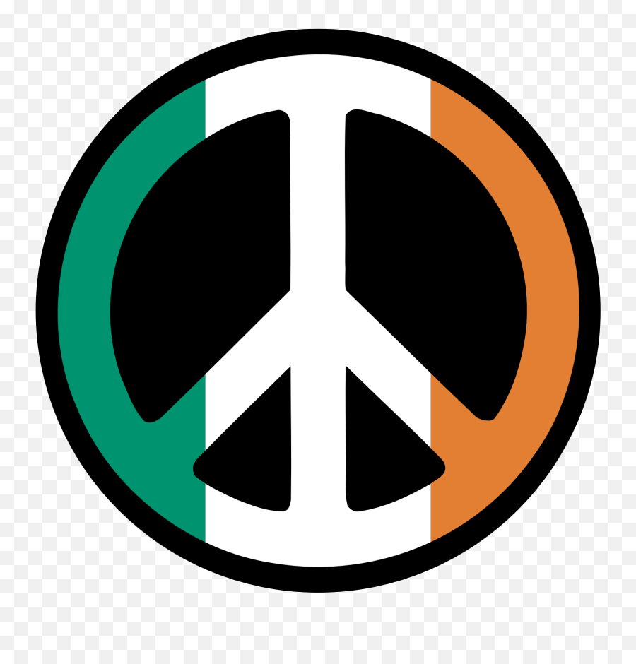 Ireland Flag Peace Sign Scallywag Peacesymbolorg Peace - Peace Ireland Emoji,Peace Sign Clipart