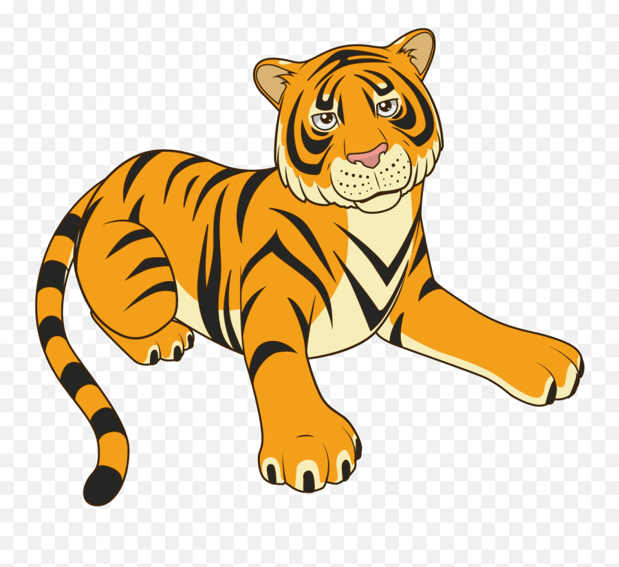 Library Of Tiger Graphic Transparent - Tiger Clipart Png Emoji,Tiger Clipart
