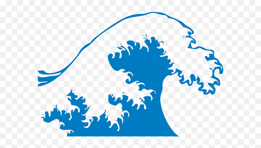 Tube Ocean Wave Breaking Blue - Tidal Wave Clip Art Emoji,Ocean Wave Png
