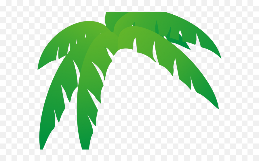 Download Green Leaves Clipart Jungle - Palm Leaves Png Cartoon Emoji,Jungle Leaves Png