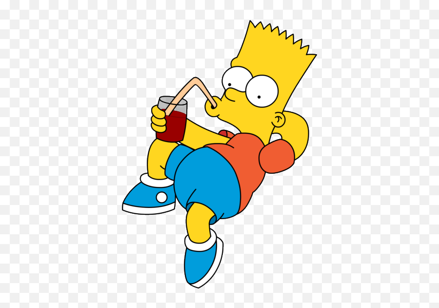 Bart Simpson Drinking - Bart Simpson Drink Water Emoji,Drinking Png