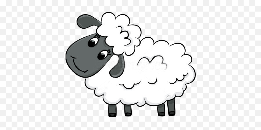 Transparent Background Sheep Clipart - Sheep Cartoon Png Emoji,Clipart Sheep