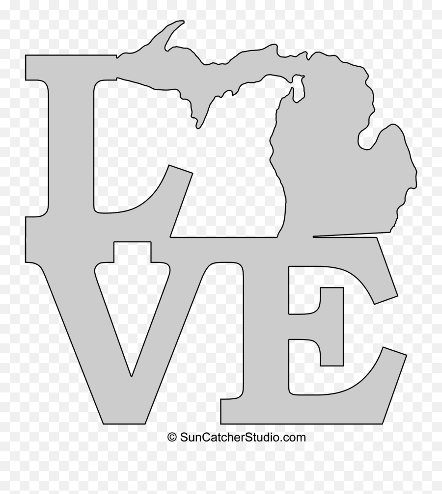 Michigan Emoji,Michigan Outline Png