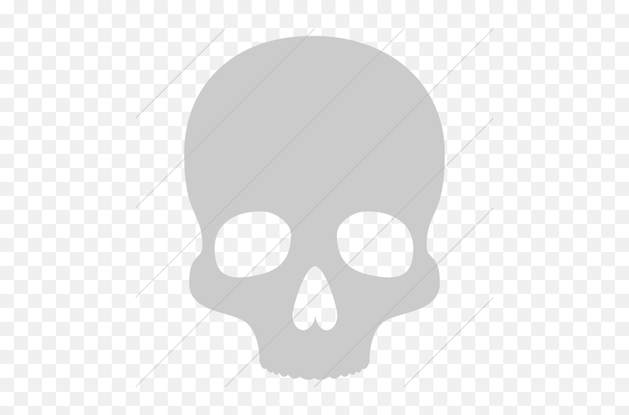 Simple Light Gray Raphael Skull Icon Emoji,Skull Icon Png