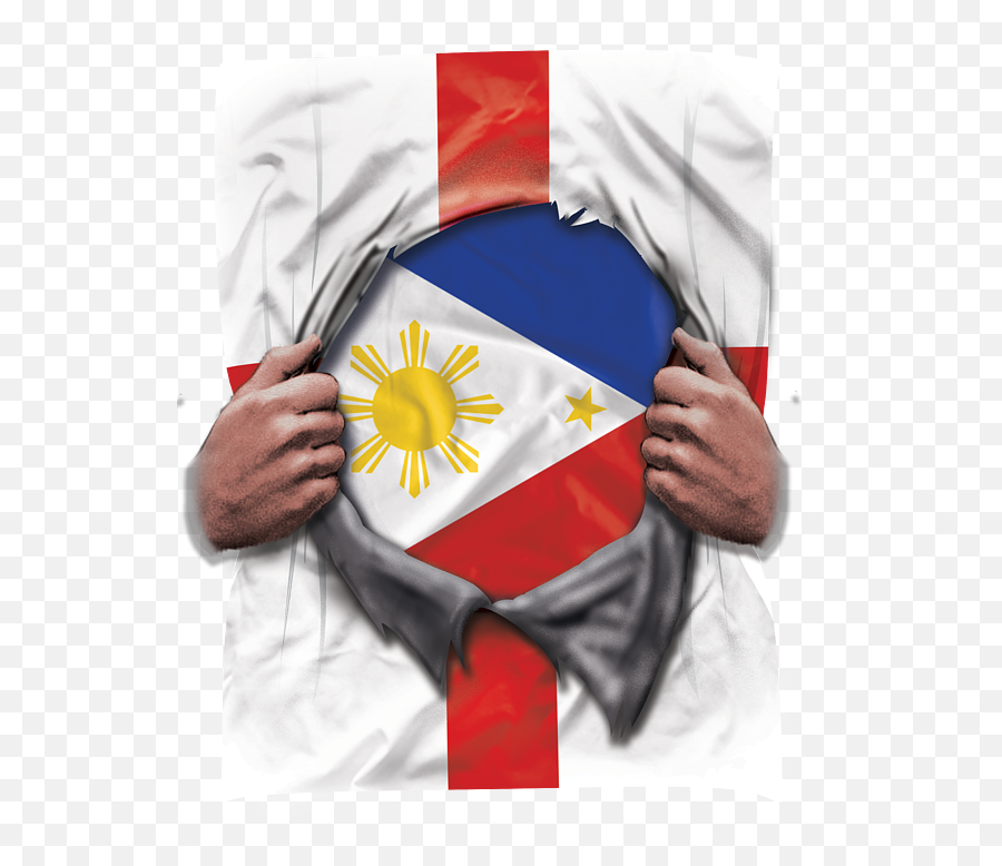 Philippines Flag English Flag Ripped Womenu0027s T - Shirt For Emoji,Philippines Flag Png
